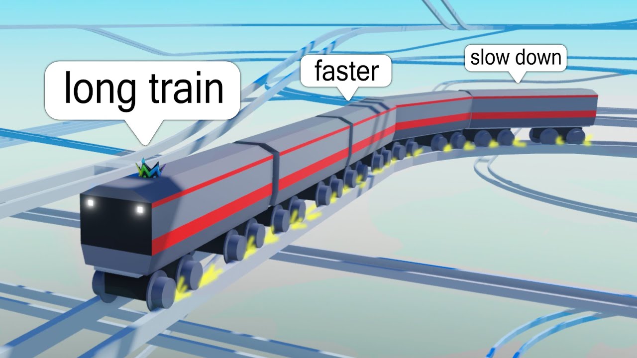 I Used a FAST Longest Train on Roblox Cart Ride BUT I Can't Slow down