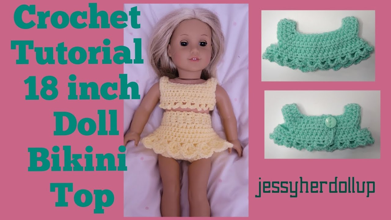 How to crochet Bikini Top [AG Doll]