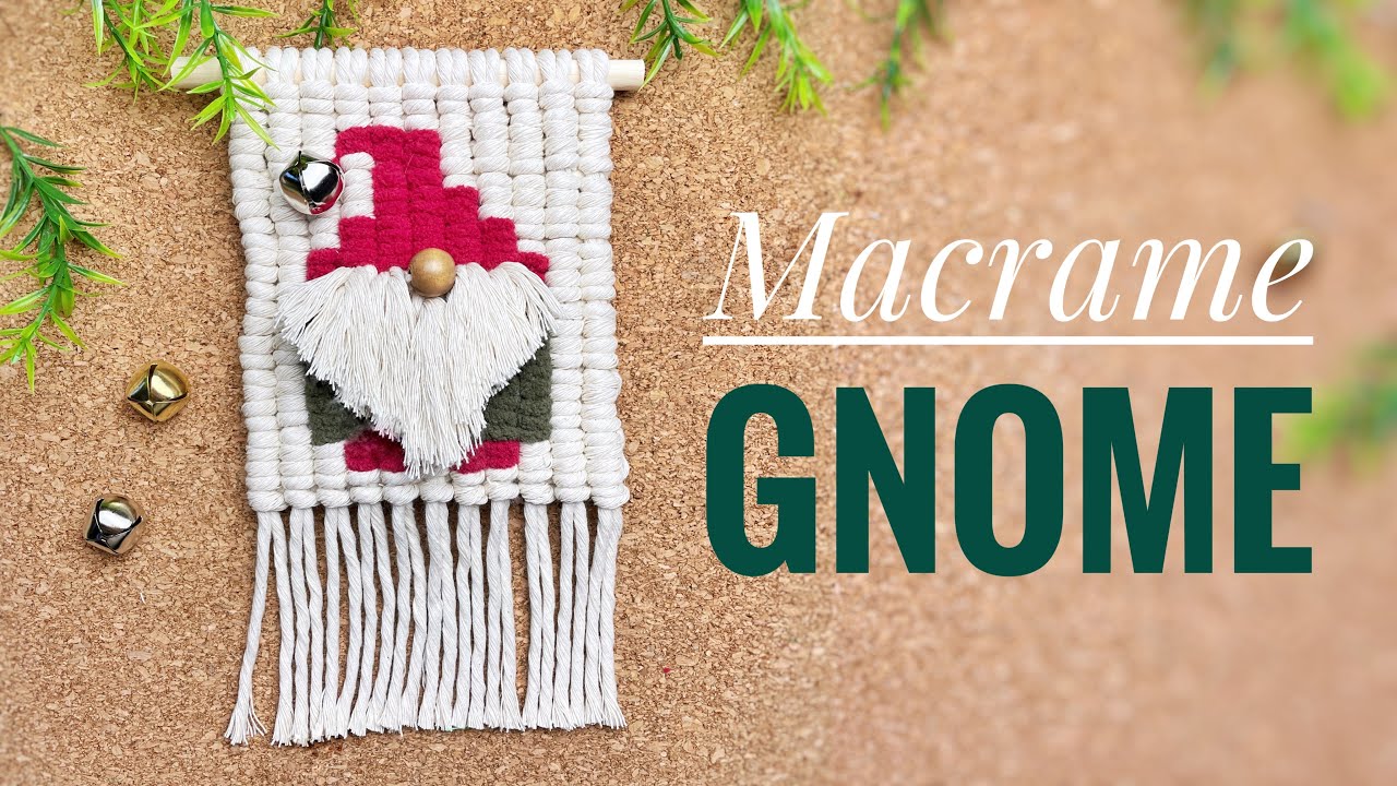 DIY MACRAME GNOME | Christmas Wall Hanging