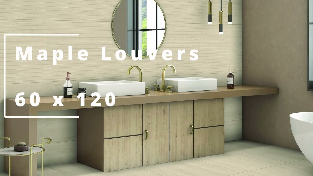 Dekor drewnopodobny Maple Louvers 60x120 - płytka ścienna imitująca lamele  | Galeria Łazienek EGEN