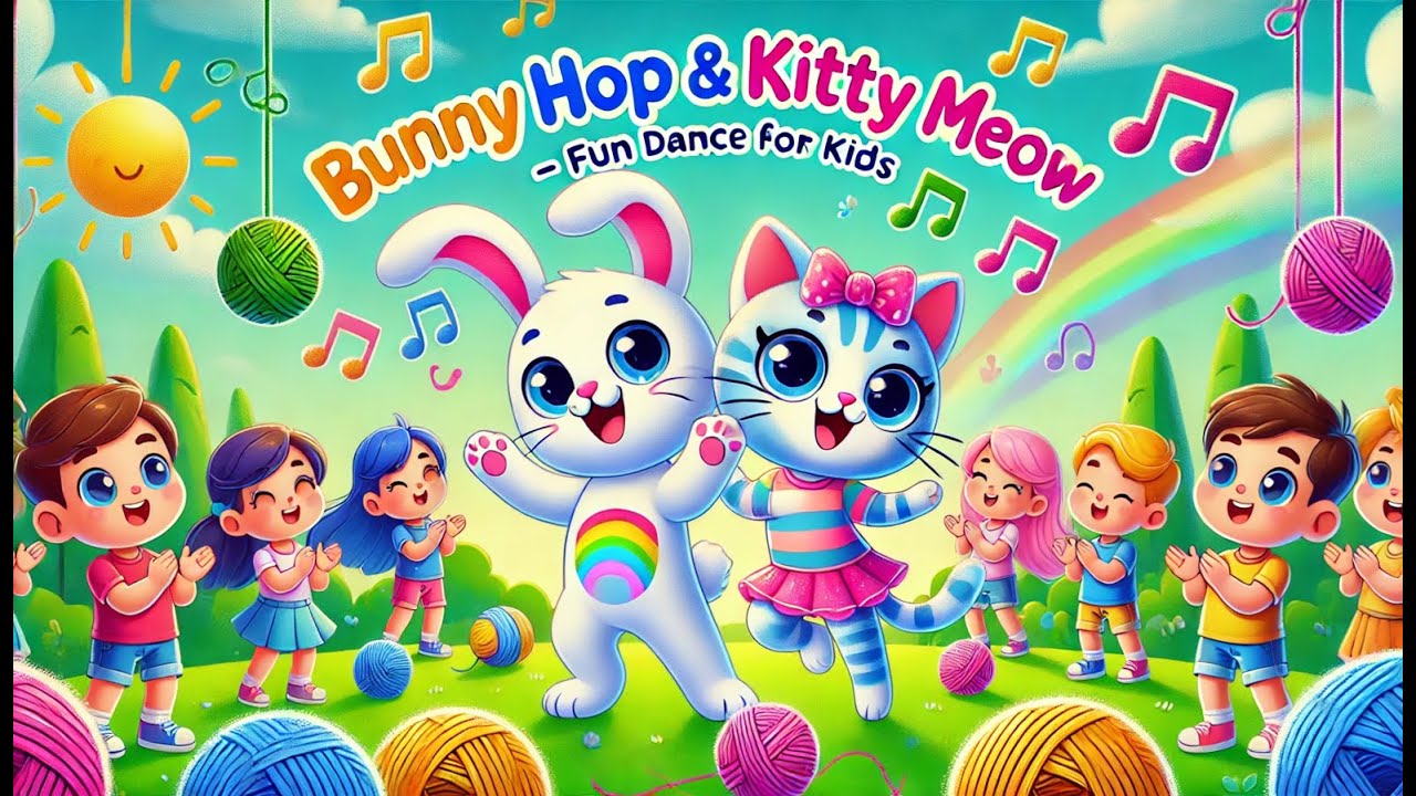 Bunny Hop & Kitty Meow 🐰🐱🎶 | Fun Dance Song for Kids |