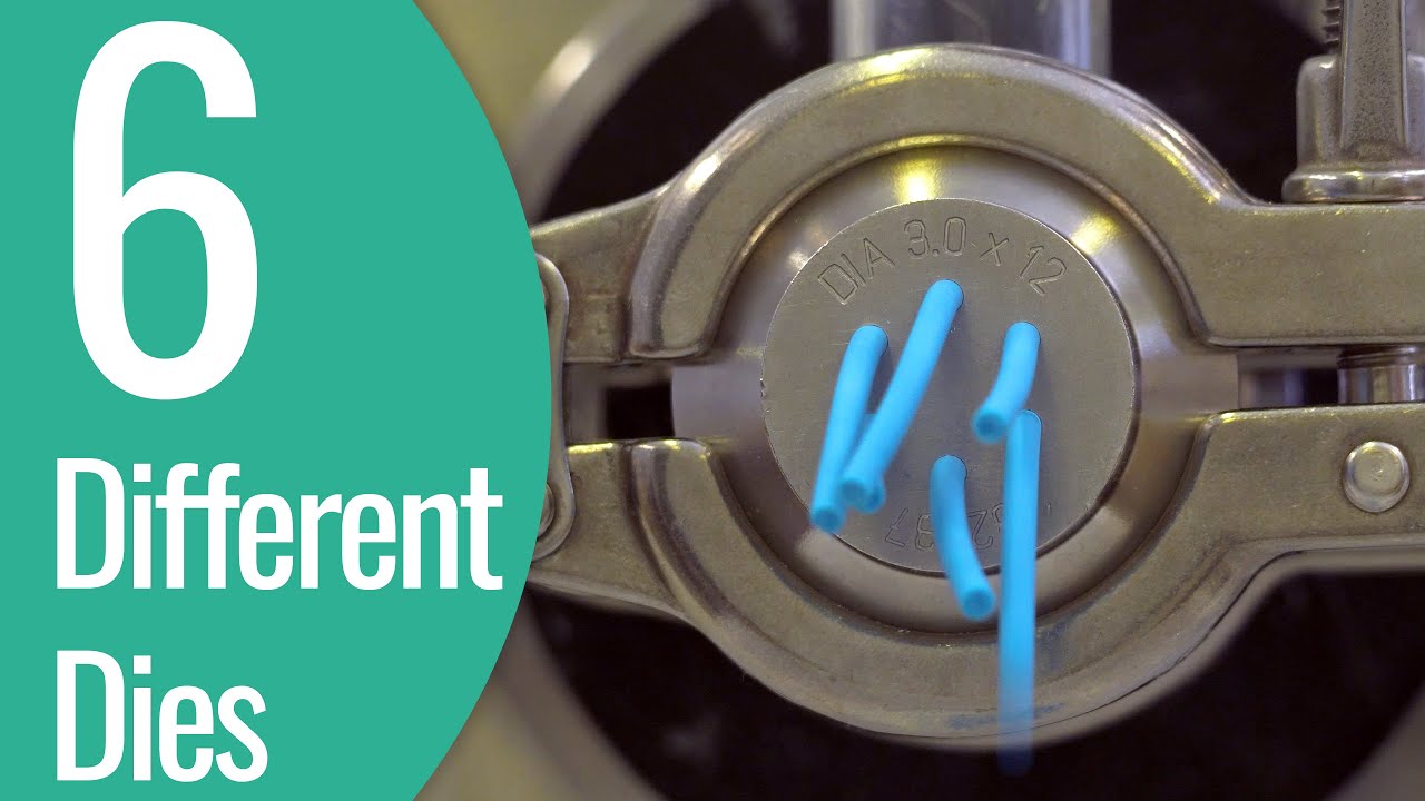 Extruding small batches with the Caleva lab scale extruder attachment
