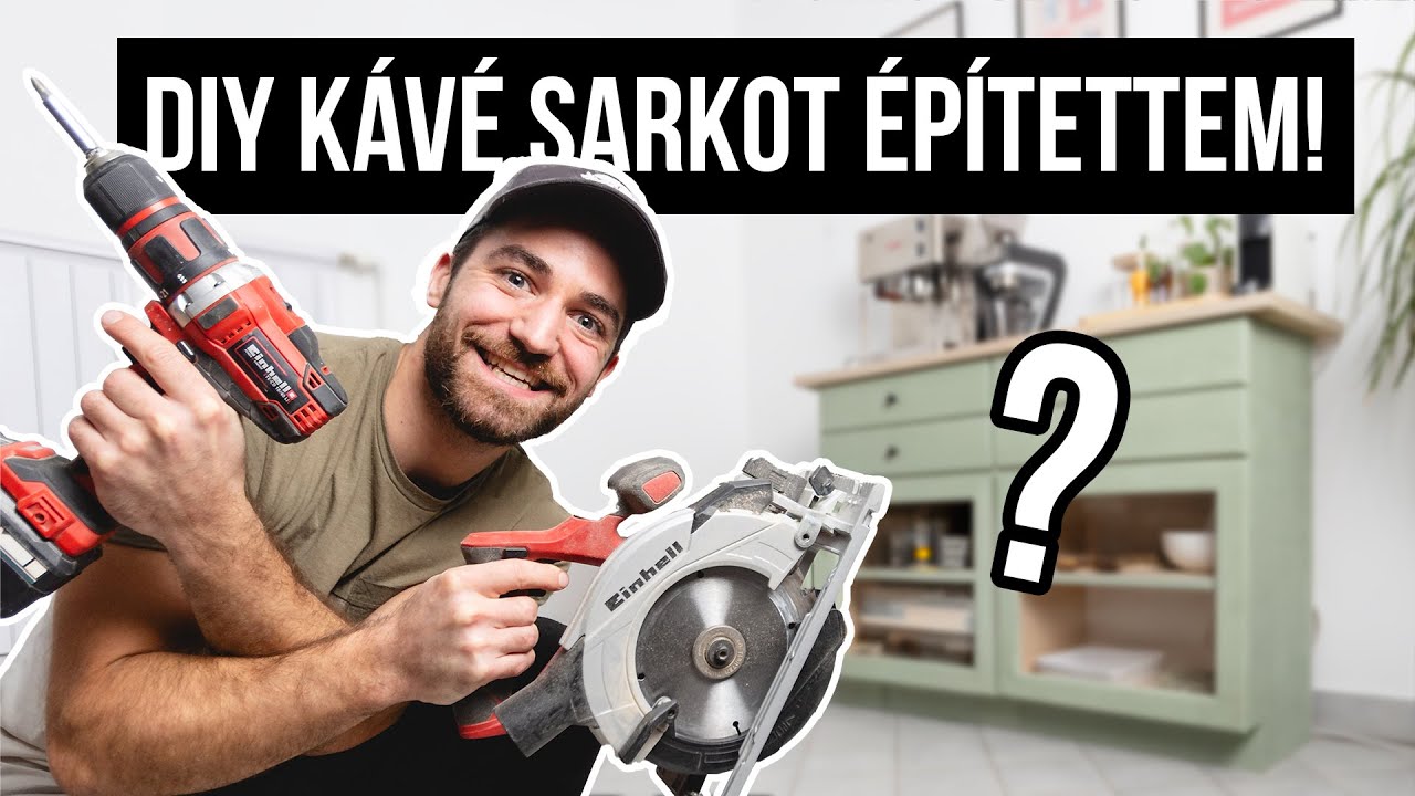 Építettem EGY KÁVÉS SZEKRÉNYT minden KÁVÉGÉPÜNKNEK! #DIYÁbel