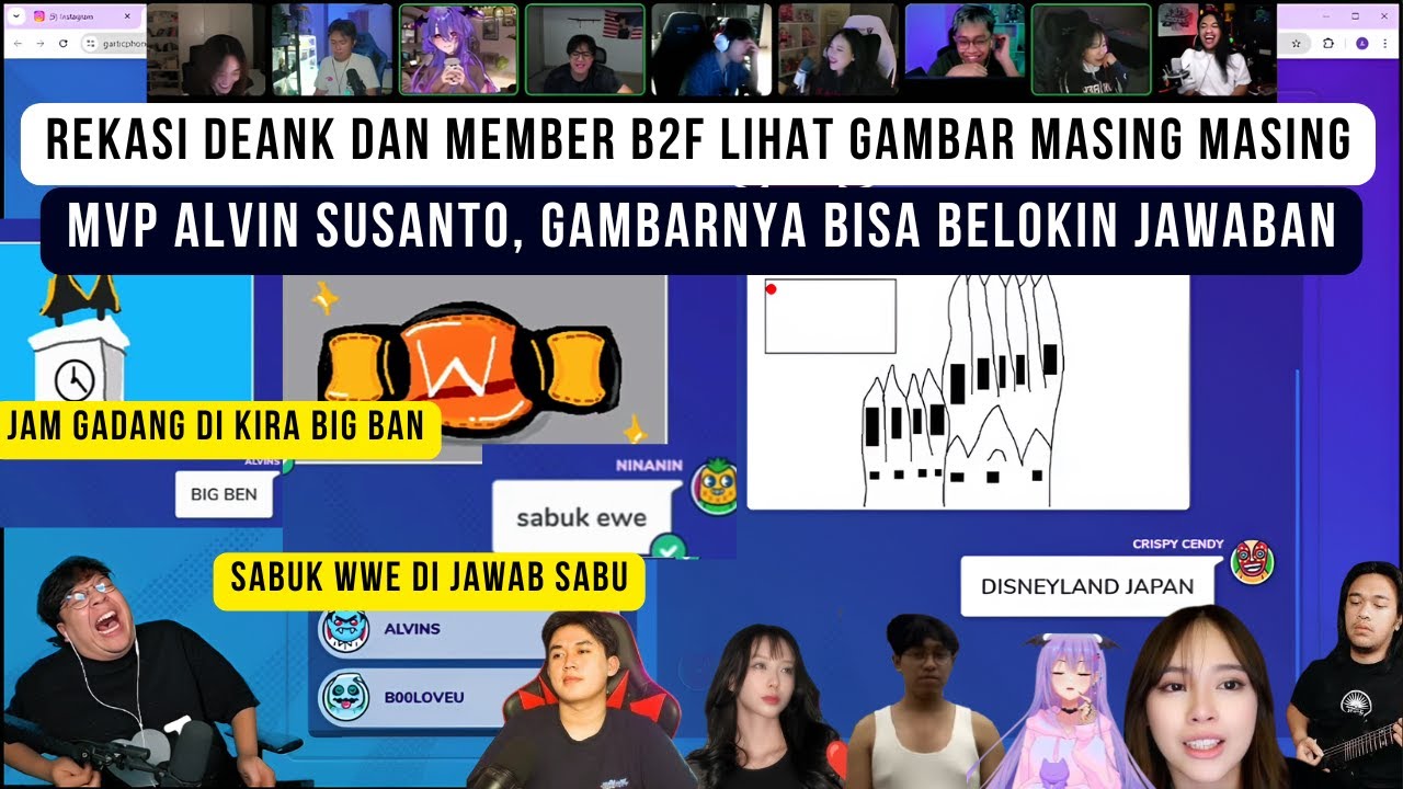 Reaksi Deankt, Meentut, Cendy, Anin dll lihat gambar masing masing sampai ngakak ! Anin Sus
