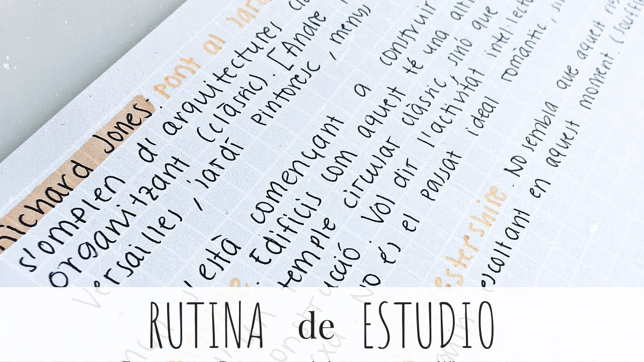 RUTINA DE ESTUDIO❤