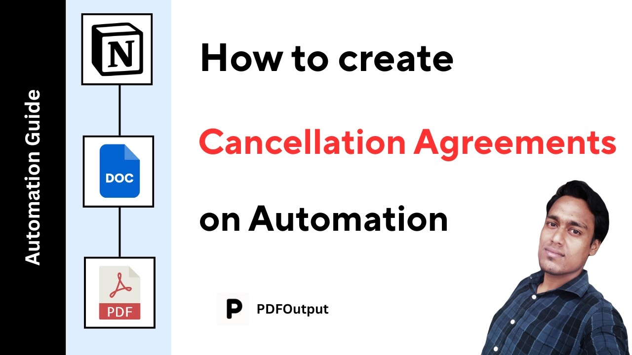 How do I generate cancellation agreements on automation in Notion?
