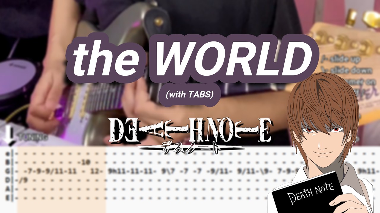 the WORLD | with TABS |【Guitar Cover】|©Death Note Opening