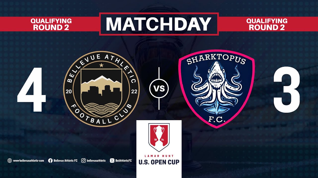 BELLEVUE ATHLETIC FC vs SHARKTOPUS FC | 4–3 Victory in U.S. Open Cup Qualifying Round 2! 🔥