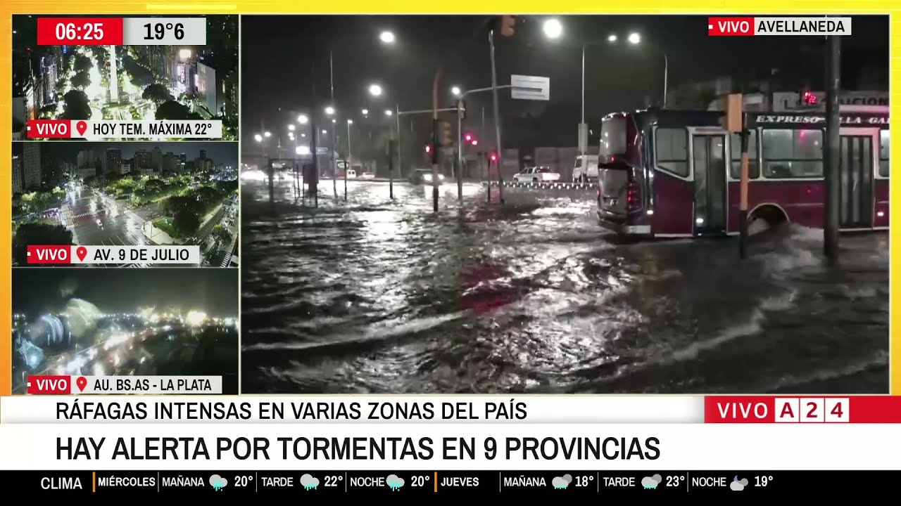 🌧  FUERTES LLUVIAS EN LA CIUDAD Y EL CONURBANO: AVELLANEDA INUNDADA