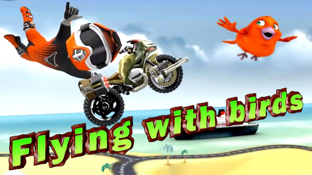 GX RACING - Cool BIKE STUNTS - FUNNY MOMENTS #2 - Motorcycle racing game for kids