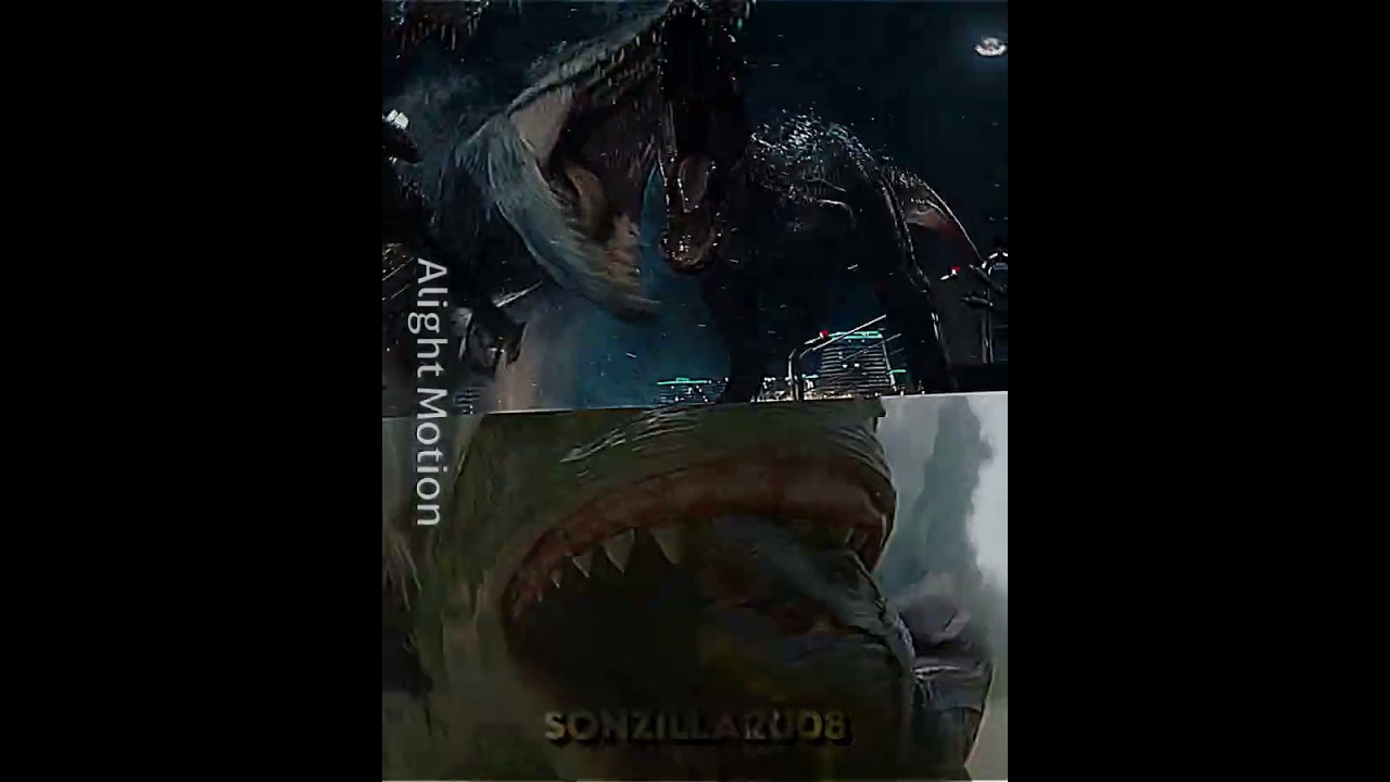Indominus Rex vs T.rex (The Meg 2) #jurassicworldedit #jurassicworld #themeg2