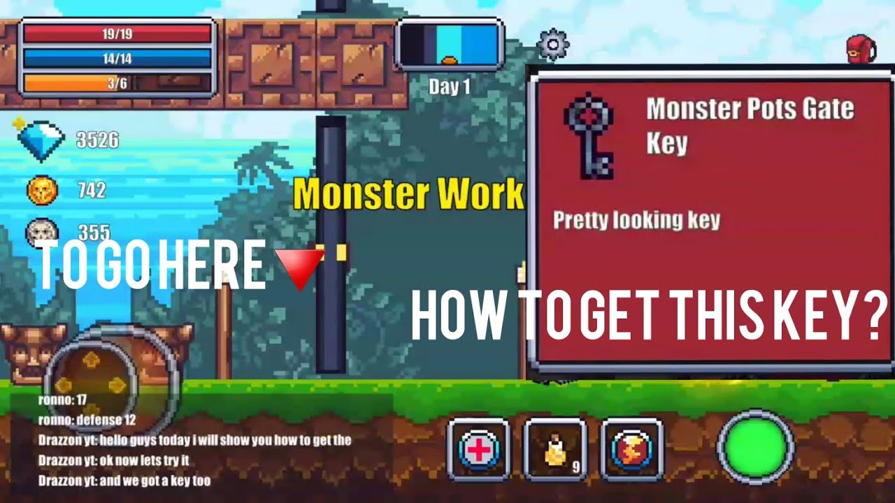 Pixel Survival World☆Monster Pots Gate Key☆