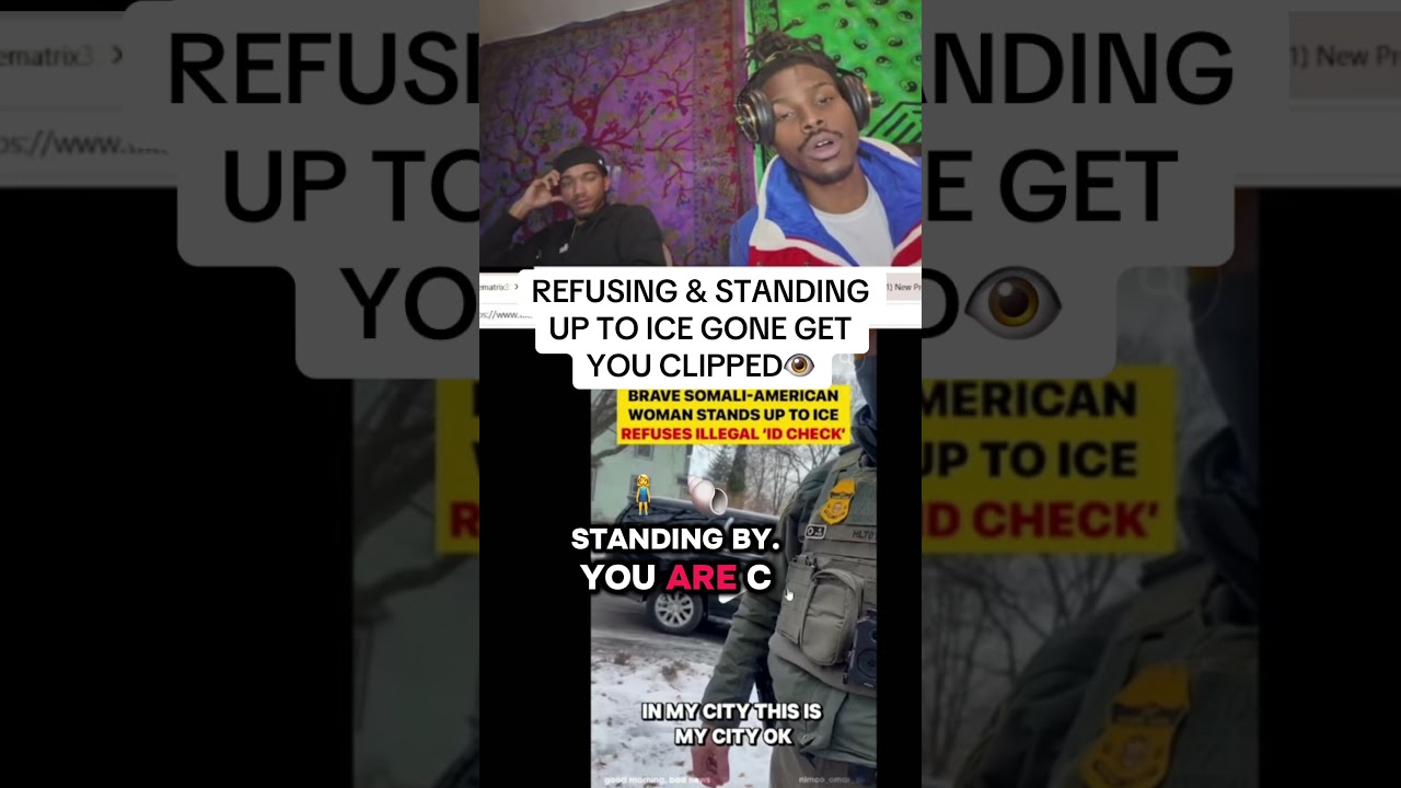 Refusing and standing up to ice gonna get you clipped 