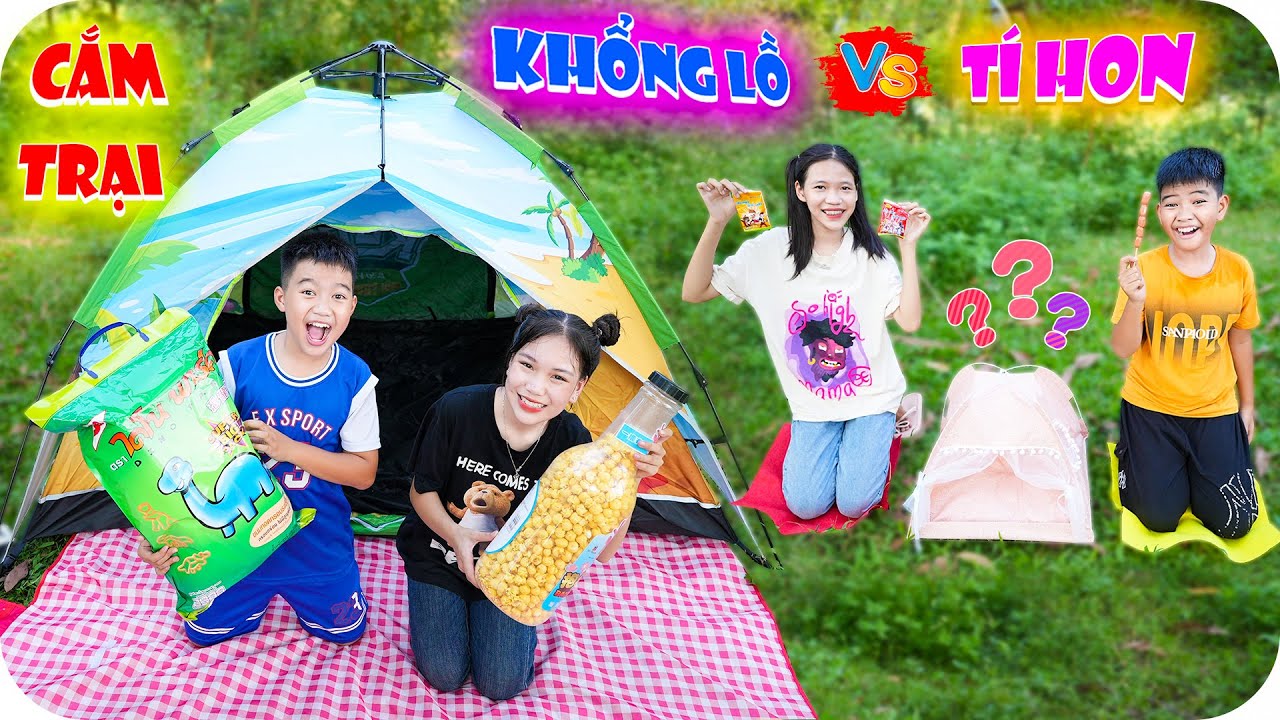 Đại Chiến Cắm Trại Khổng Lồ VS Tí Hon ♥ Minh Khoa TV