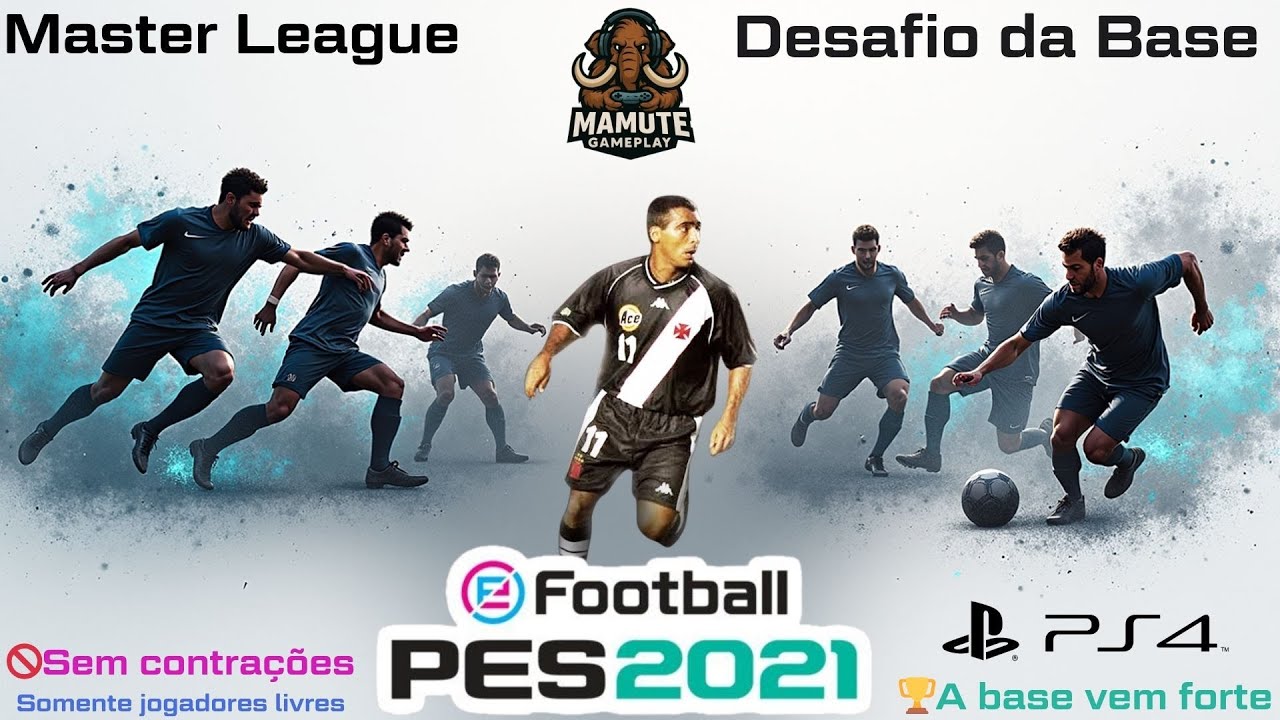 🔴AO VIVO |⚽ Desafio da BASE! Vasco da Gama na Master League | Sem contratações no PES 2021! 💪🦁#10
