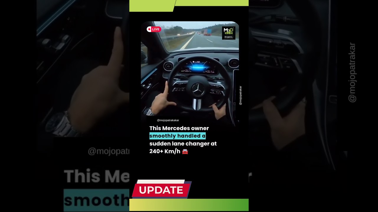 240 km/h Lane Change Shock | Calm Driving & Mercedes Stability Save the Day 