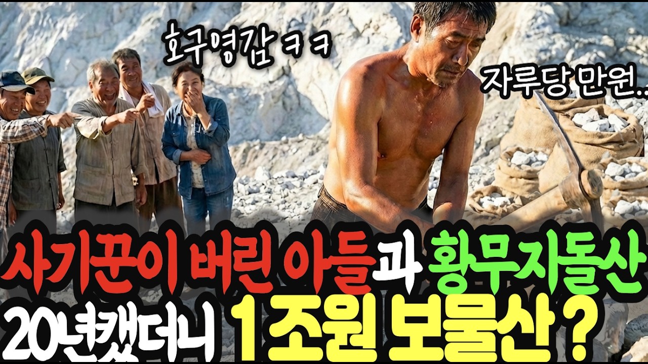 호구의 돌산 1조원 보물산 되다! 보증까지 서줬는데 전재산들고 도망간 친구가 버린 아들을 키우며 20년간 돌을 캐고산 사나이. 호구라 손가락질 받던 그 남자의 돌산이 1조원 되다.