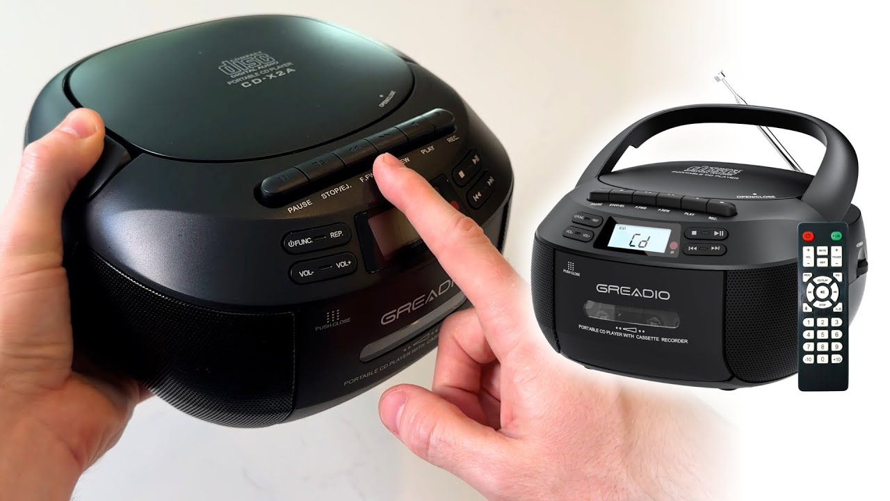 Обзор портативной магнитолы Greadio &ndash; CD, кассетный проигрыватель, радио, Bluetooth (черная)