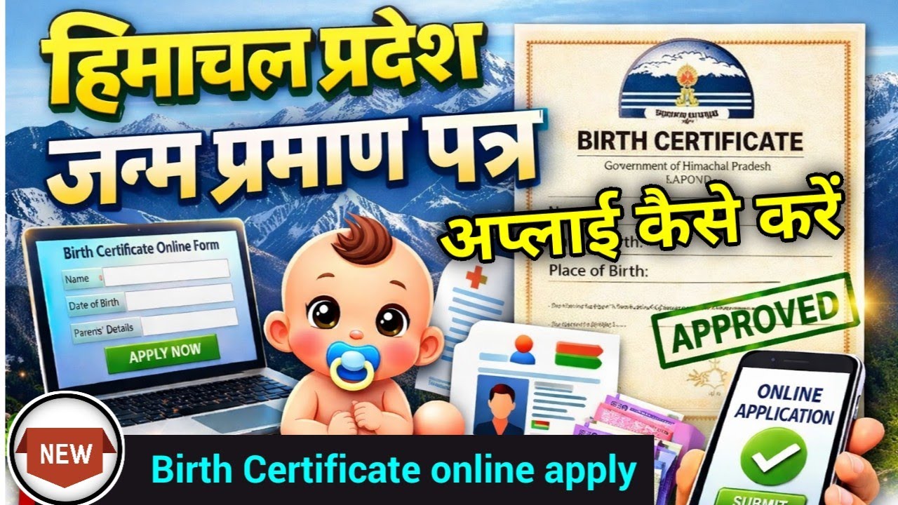 Himachal Pradesh birth certificate online apply | himachal Pradesh janam praman patra kaise banaye 