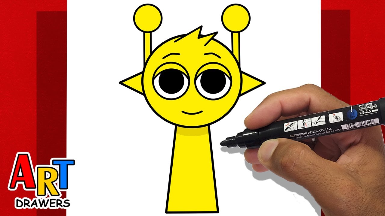 How To Draw Simon - INCREDIBOX SPRUNKI 💛💛💛 - Inspired by Cartooning Club