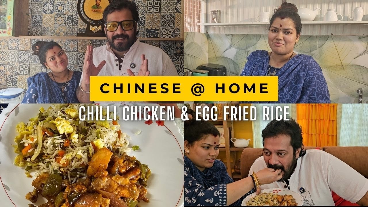 Cooking Home Made Chilli Chicken & Egg Fried Rice | Actor Bala | Kokila | Balakokila |