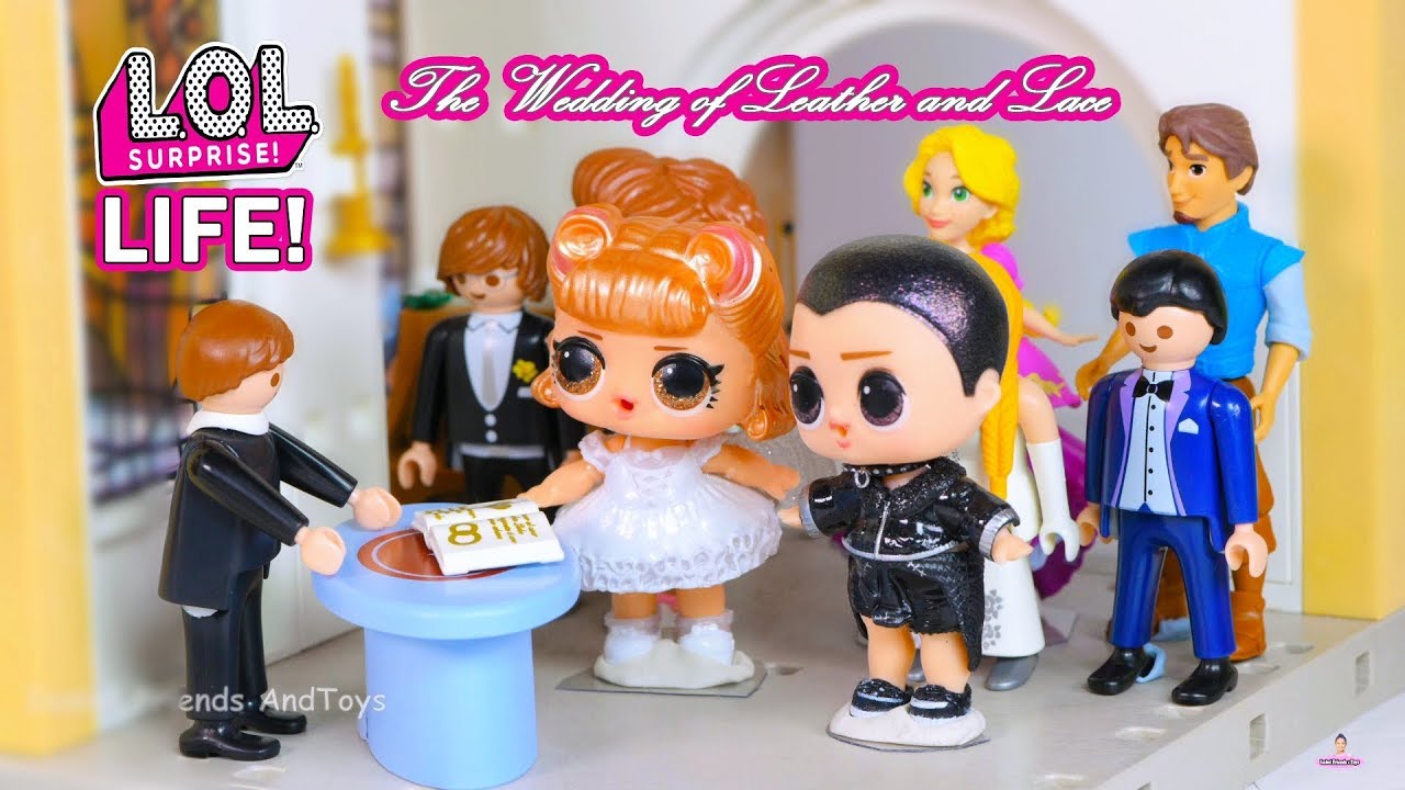 Lol Surprise BFF Wedding with Playmobil Playsets Stop Motion Video