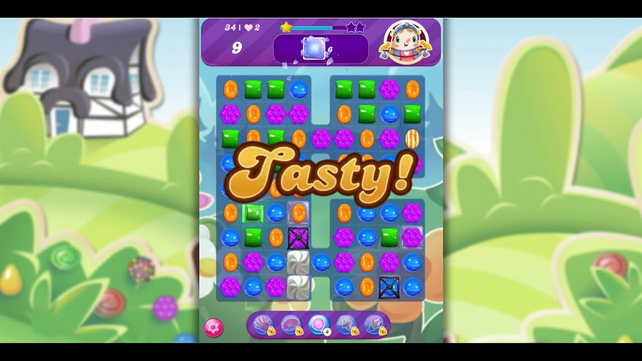 Candy Crush Saga Level 34 (Thirty Four) NO BOOSTERS