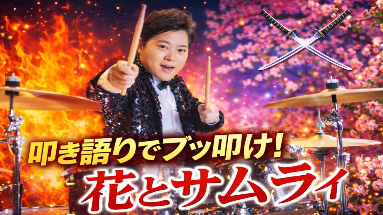 【衝撃】三山ひろし、2026年初弾で覚醒🔥ドラムを叩きながら歌う“ロック演歌”新曲「花とサムライ」が凄すぎる🥁🌸