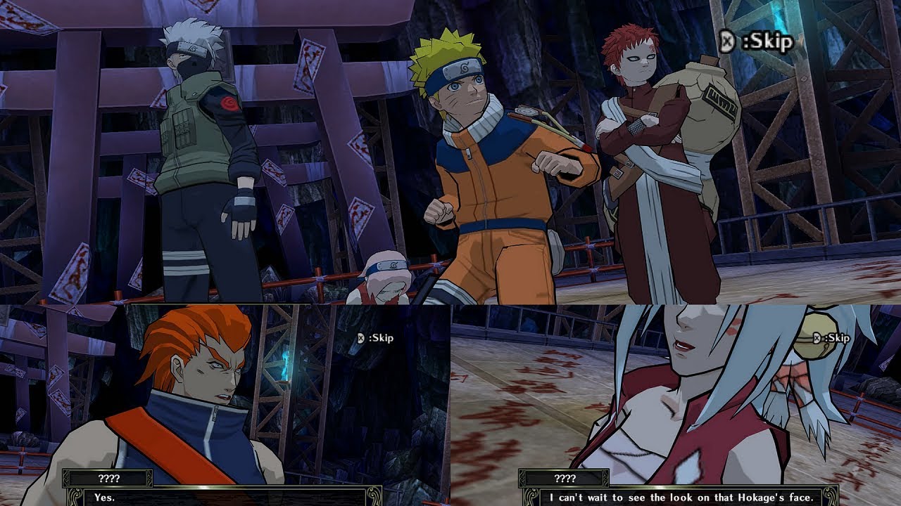 Naruto Clash of Ninja Revolution 2 Walkthrough Part 4 - Naruto Gaara vs Rogue Ninjas 1080p 60 FPS