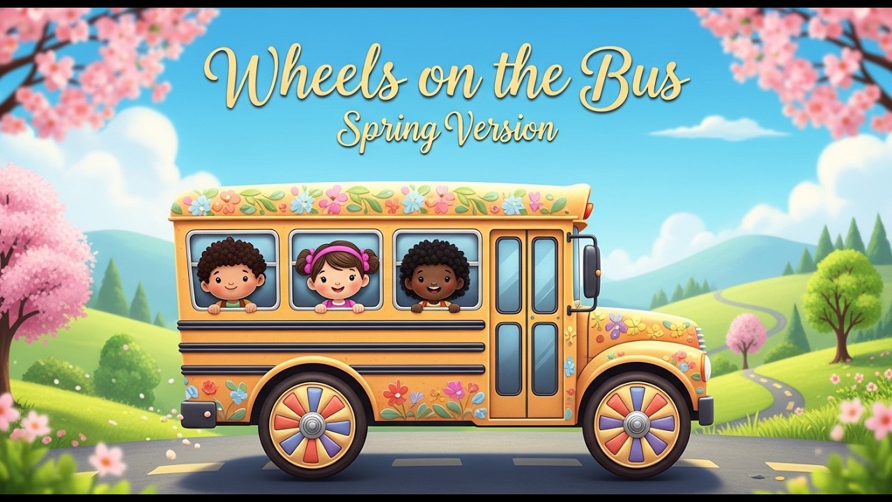 Wheels on the Bus – Spring Version 🌸🎶 | Springtime Ride for Kids | Flower Garden Adventure 🌷☀️