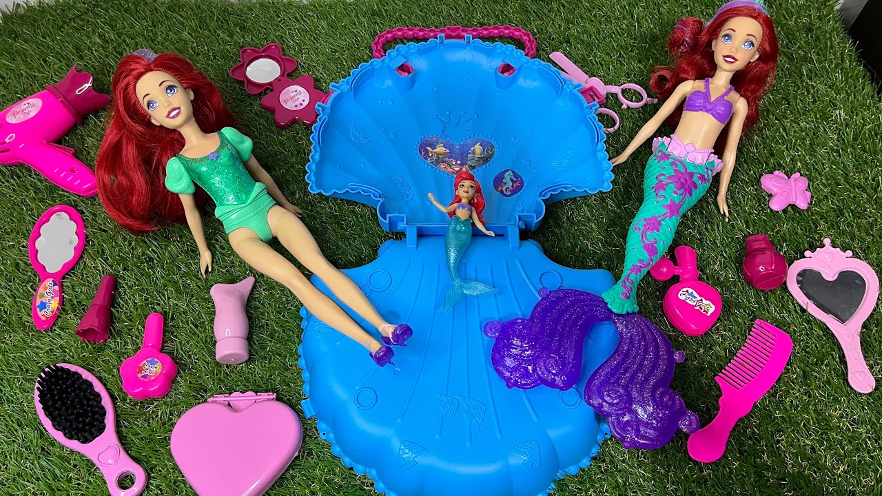 Disney Doll Collection | Frozen Elsa and Anna, Belle, Ariel | Unboxing Disney Mattel playset