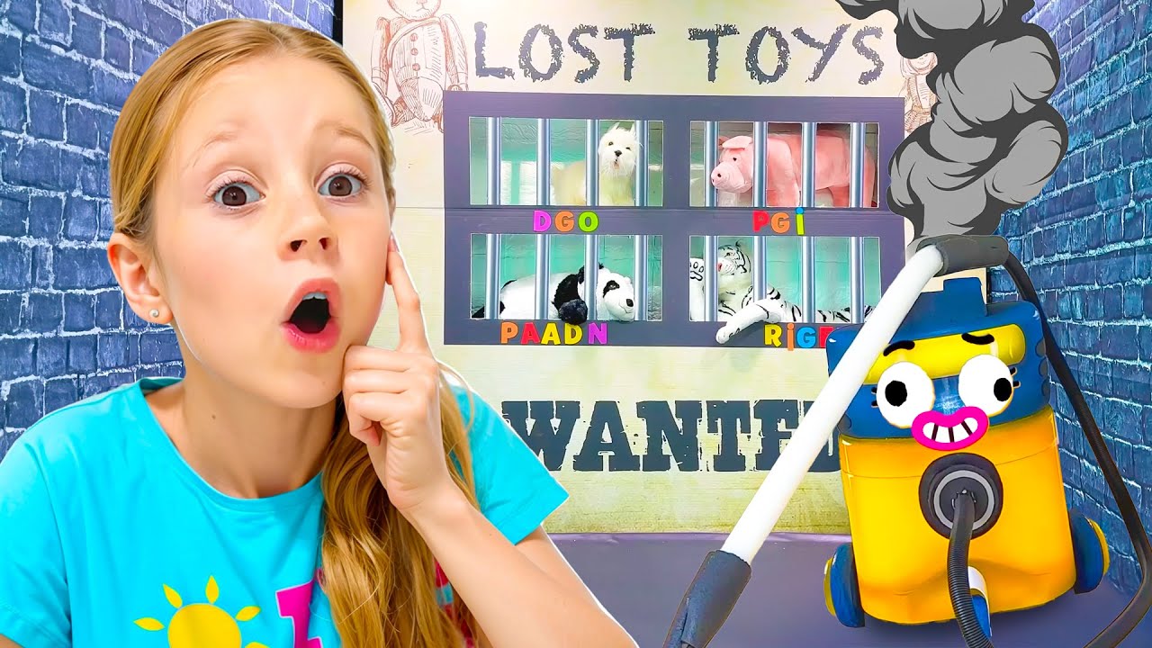 Nastya ve Babası Robot Süpürge ile oynuyor - Çocuklar için video dizisi
