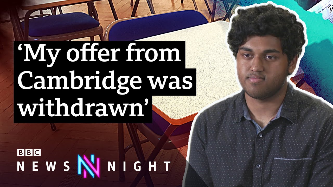 A-Levels: Anger rises over 'unfair' exam results as grades lower than predicted - BBC Newsnight