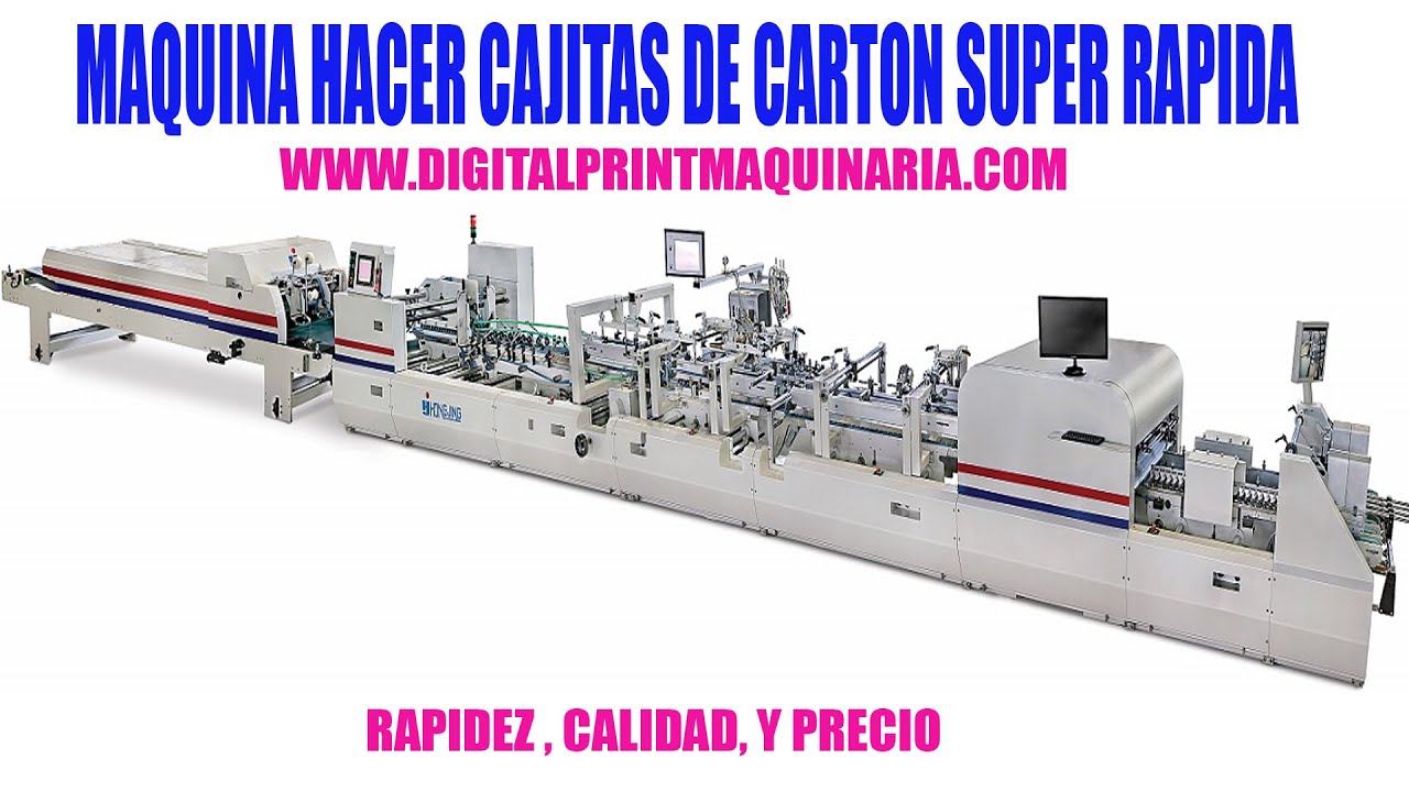 MÁQUINA PEGADORA DE ESTUCHES o CAJITAS DE CARTON super rapida y buen precio