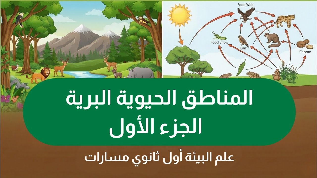 المناطق الحيوية البرية الجزء الأول | علم البيئة أول ثانوي مسارات