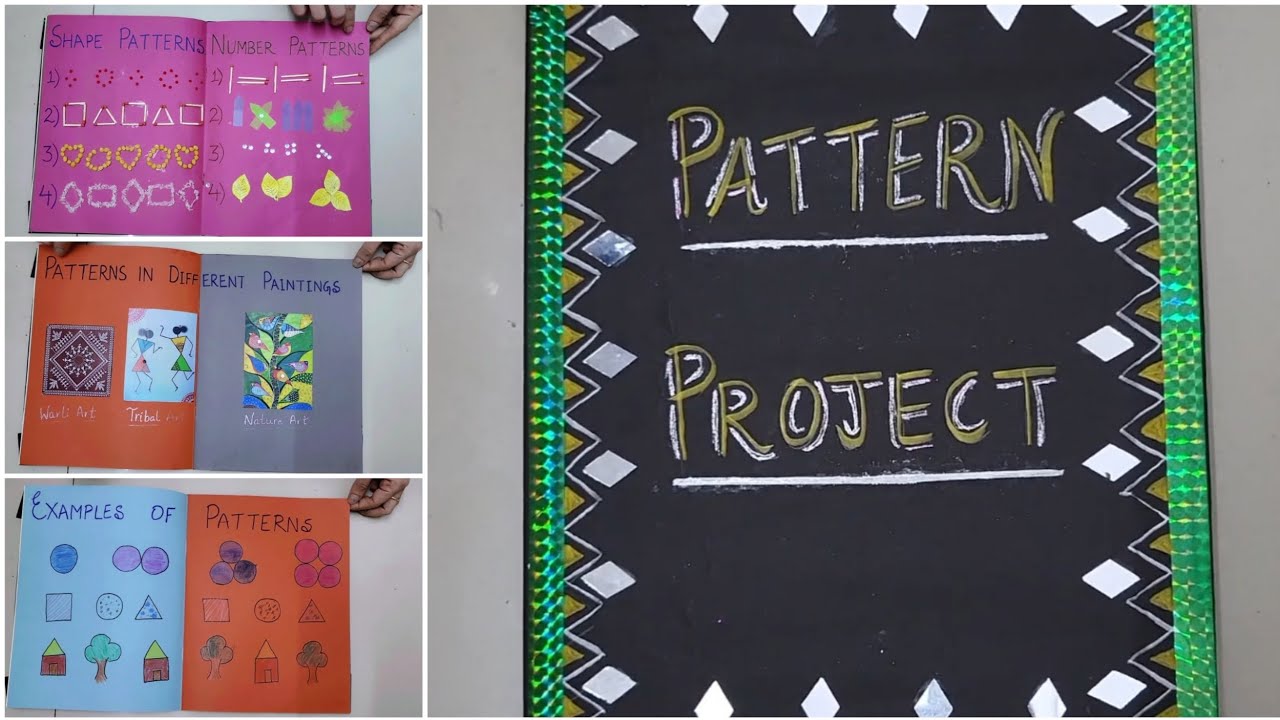 Maths Pattern Project | Project for class 2nd 3rd 4th | Easy pattern project for kids | #school