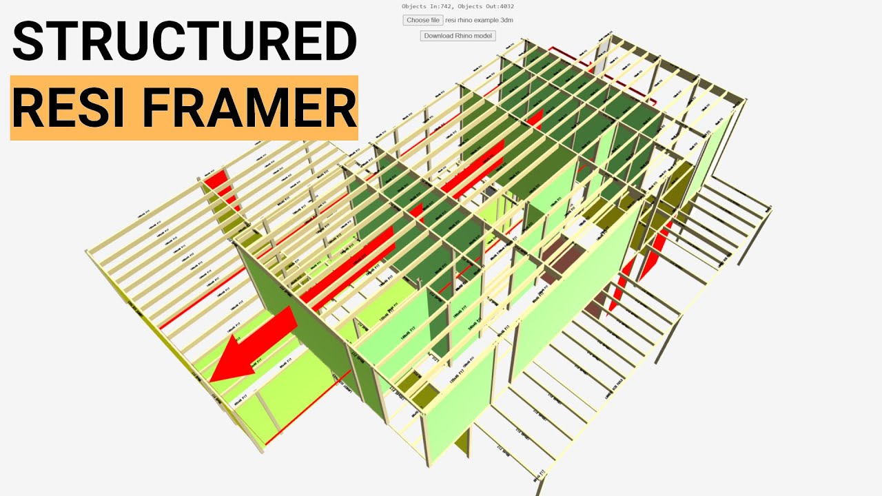 Timber frame design over the web with bracing check. A fast residential structural design tool.
