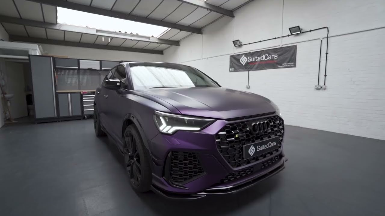 Audi RSQ3 wrap in matte purple black