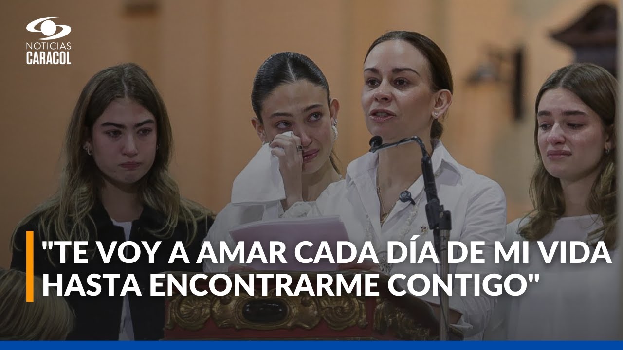 El video de las palabras de María Claudia Tarazona en el adiós a Miguel Uribe en la Catedral Primada