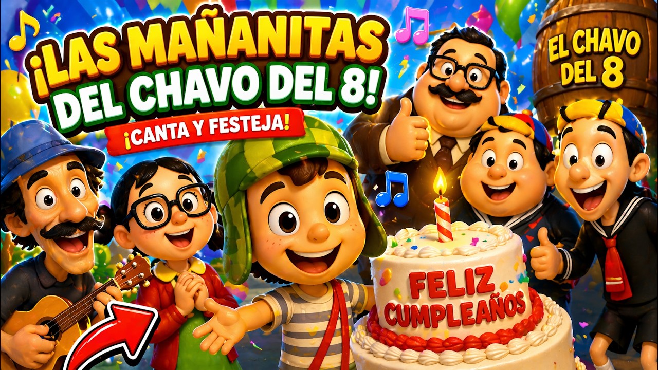 Las Mañanitas Estilo El Chavo del 8 😂🎂 | La Vecindad Te Canta Feliz Cumpleaños