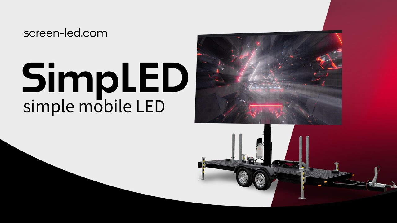 SimpLED - Simple LED screen trailer ready to work in 15 minutes - Screen-LED