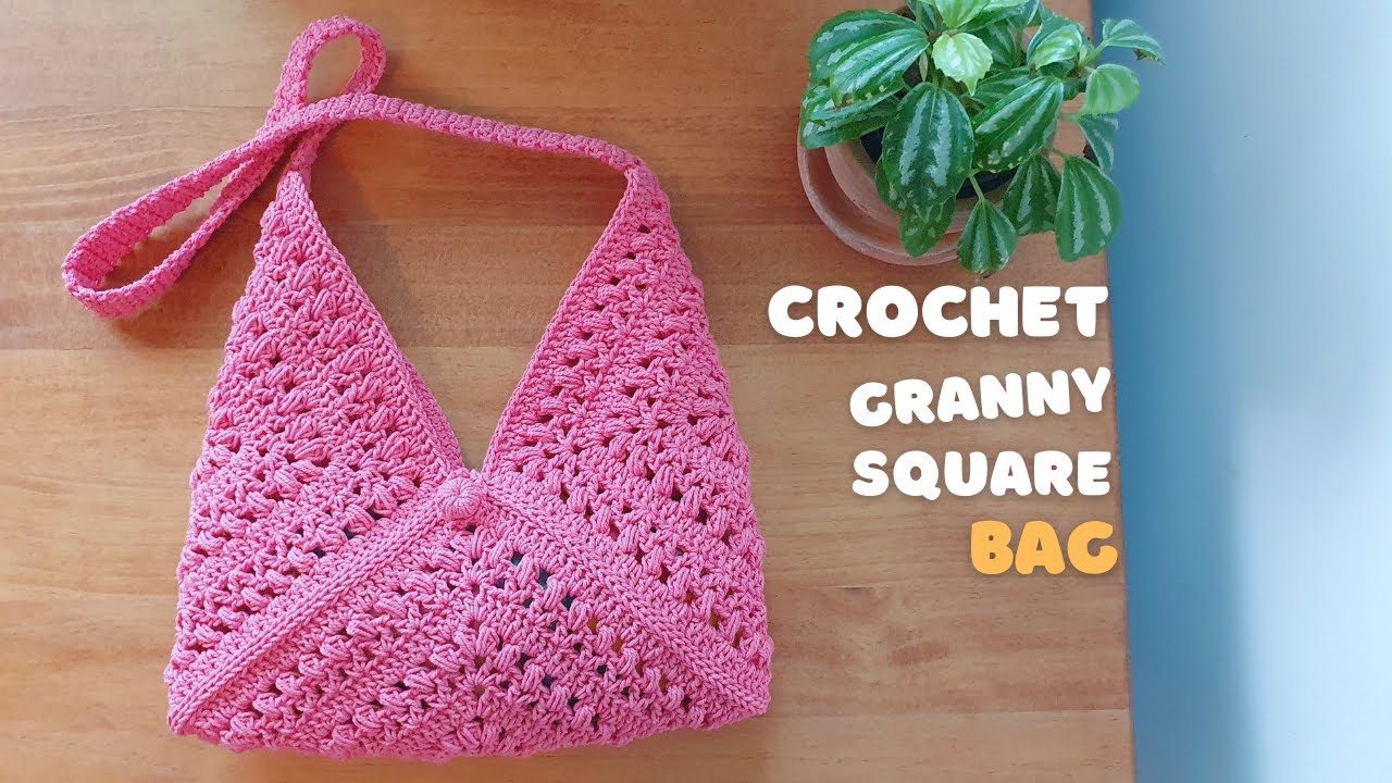 DIY Crochet a Granny Square Bag Step by Step | Vivi Berry Granny Square