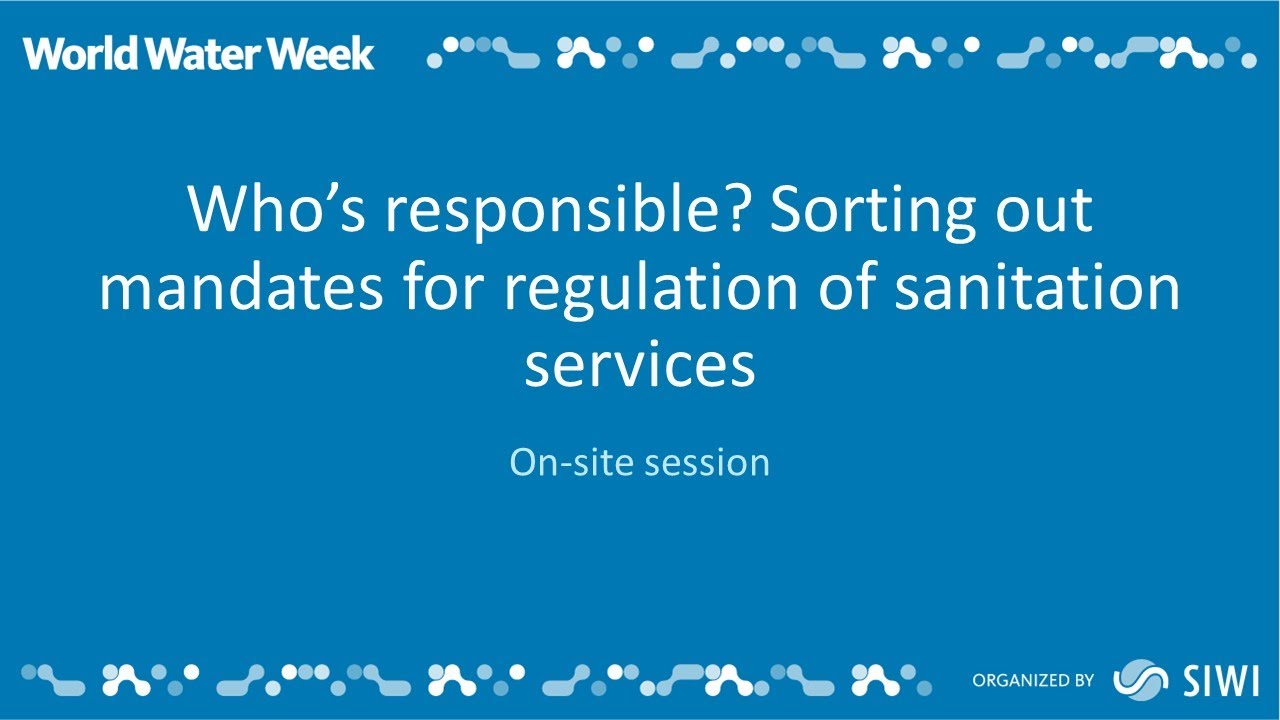 Who’s responsible? Sorting out mandates for regulation of sanitation services