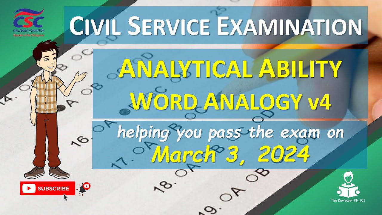 Civil Service Exam | Analytical Ability | WORD ANALOGY (Mar 3, 2024)