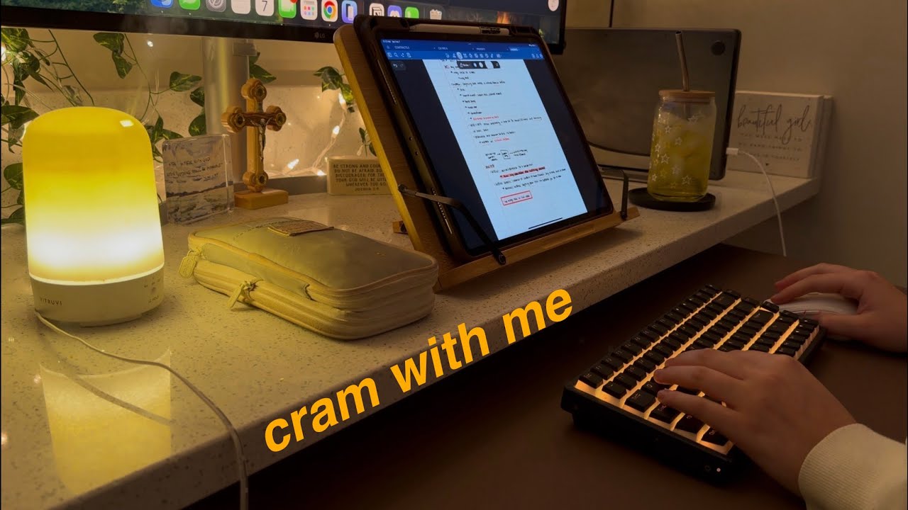 3 am before exam cram (keyboard ASMR) | real time | no music | study with me
