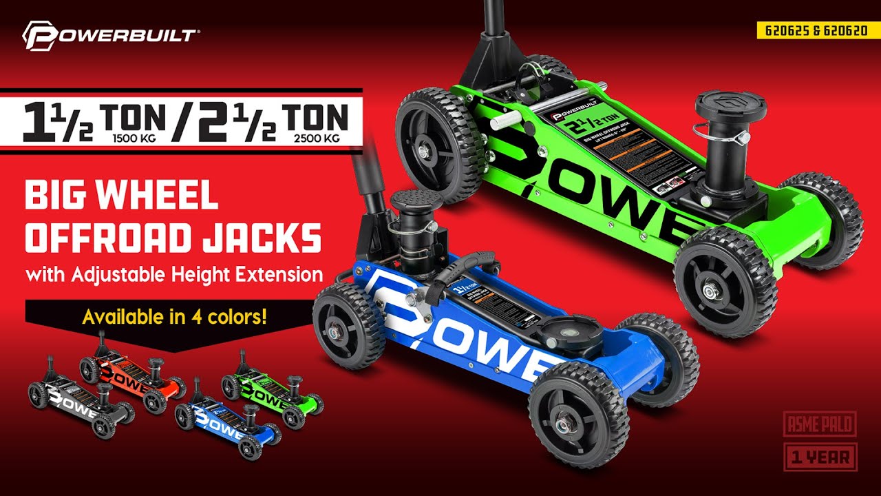 Powerbuilt Big Wheel Off Road Jacks Part 620620 Part 620625