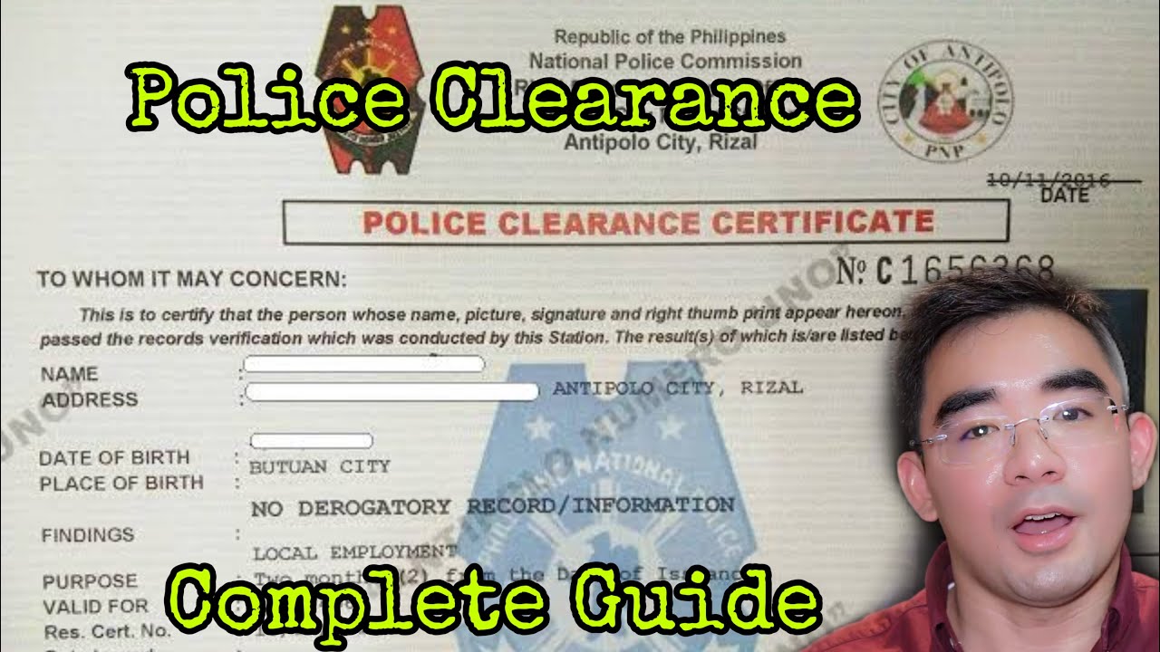 Requirements for police clearance