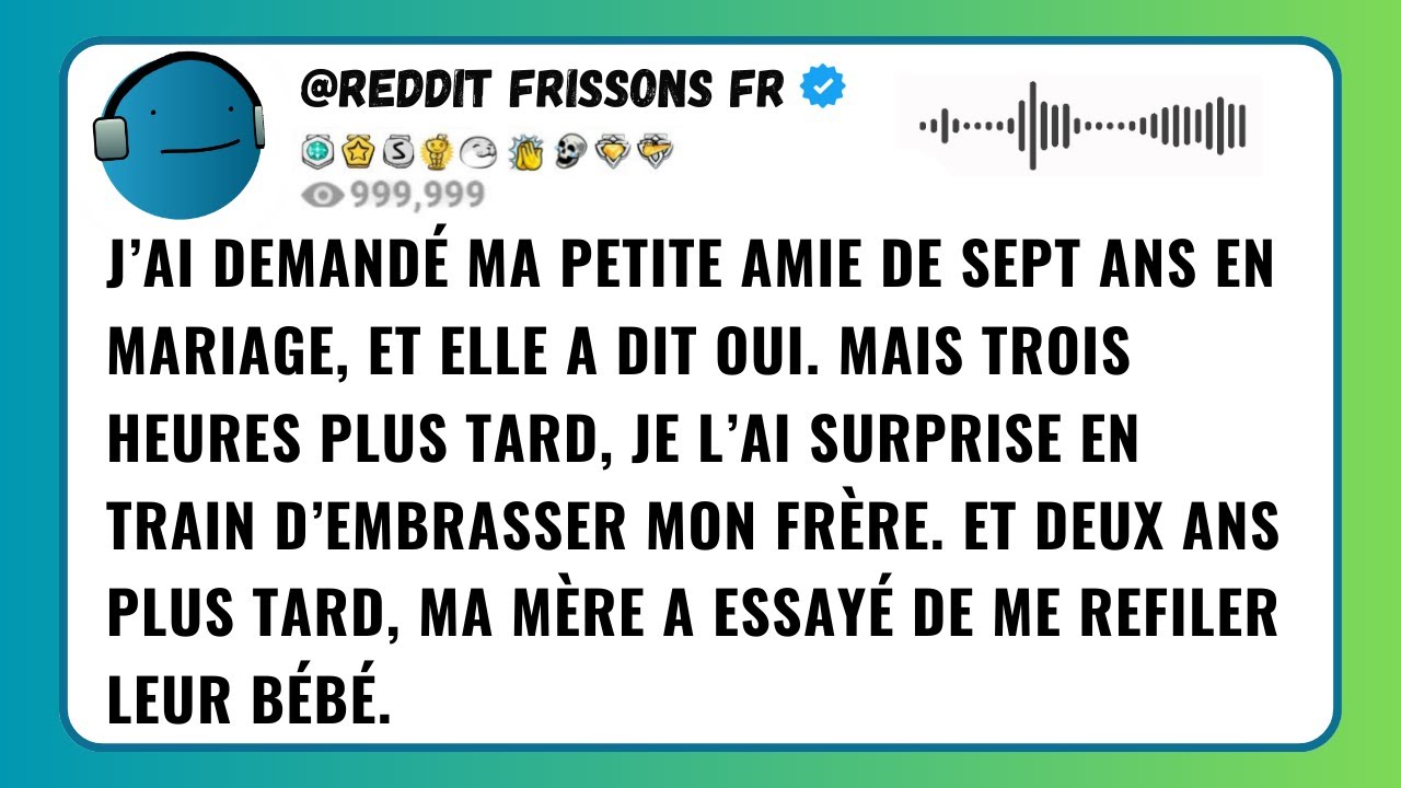 J’AI DEMANDÉ MA PETITE AMIE DE SEPT ANS EN MARIAGE, ET ELLE A DIT OUI. MAIS TROIS HEURES PLUS...