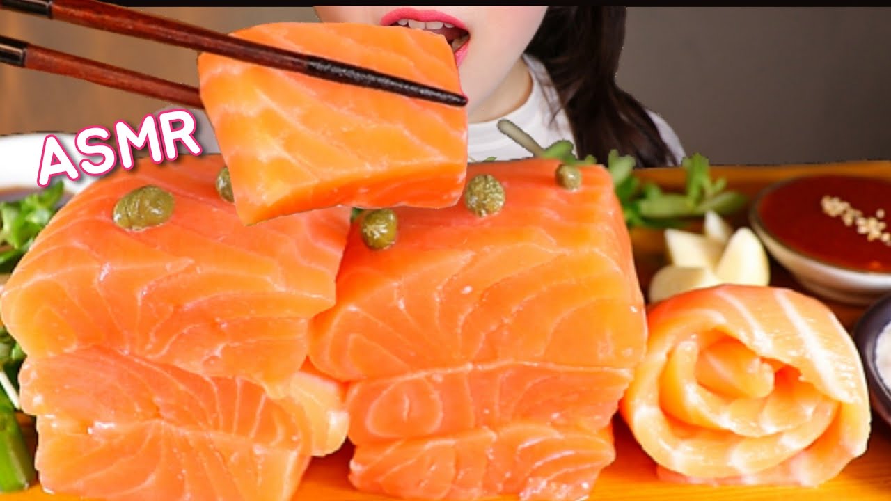 연어탑 연어타워 두툼두툼 말랑이~🧡🐹 Salmon Tower