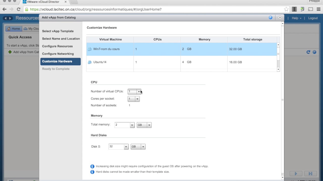 Virtualisation - Comment Faire - Copie du vApp